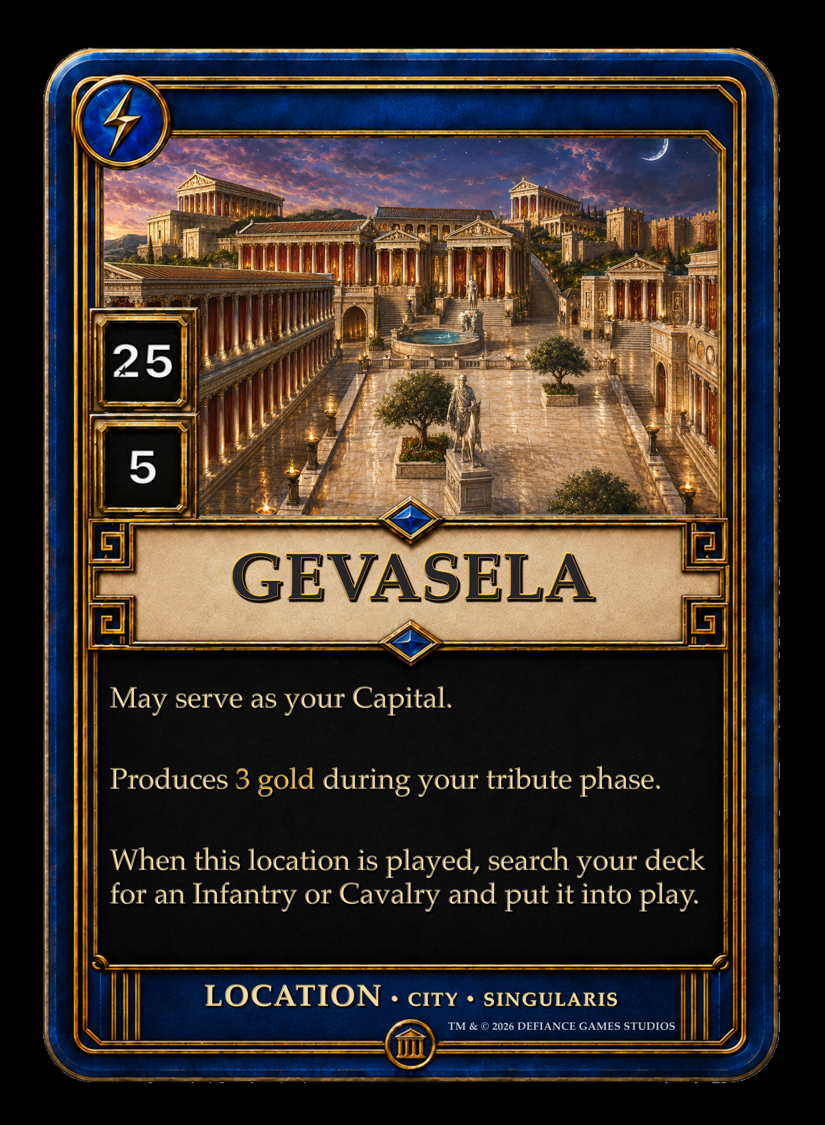 Gevasela blue Location card