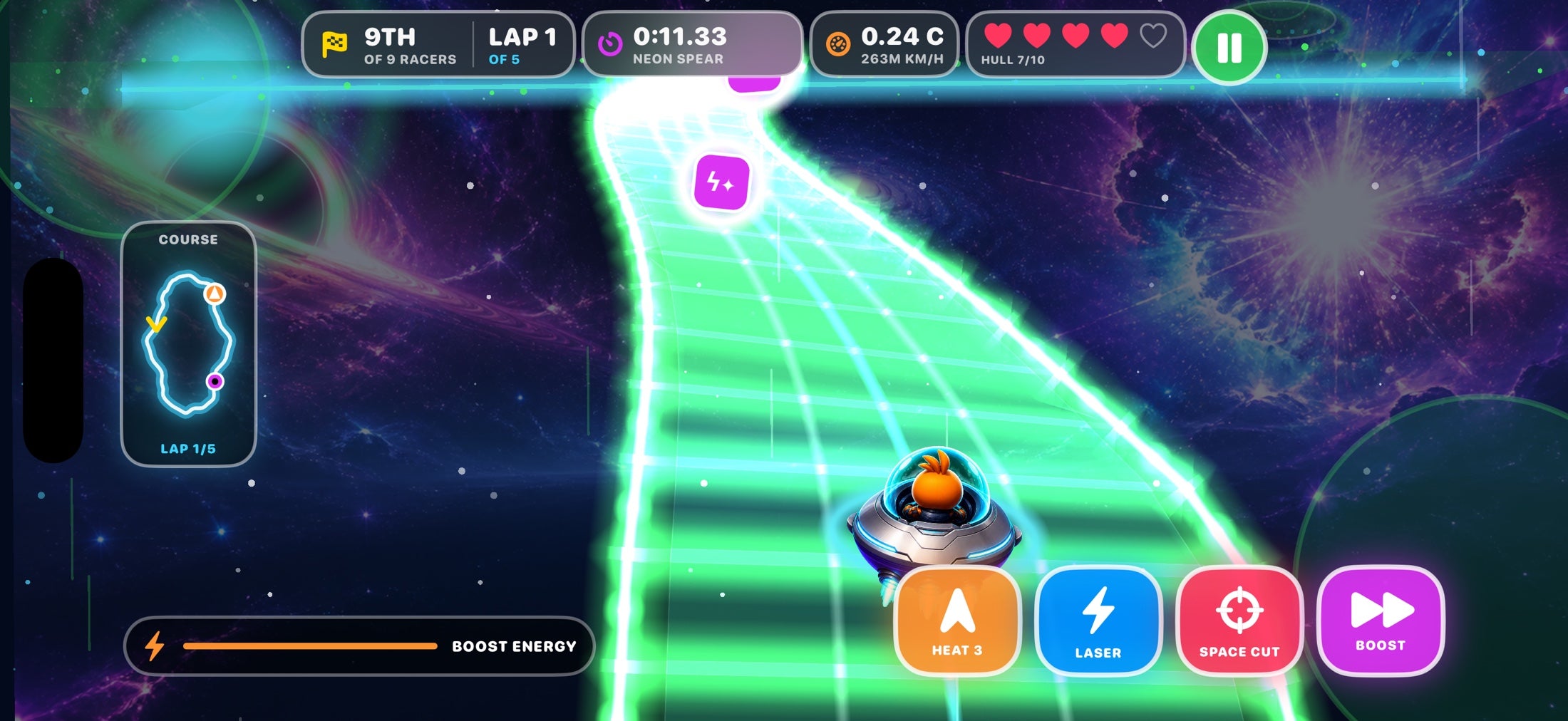Rapyrel Racer current Galactic Circuit gameplay