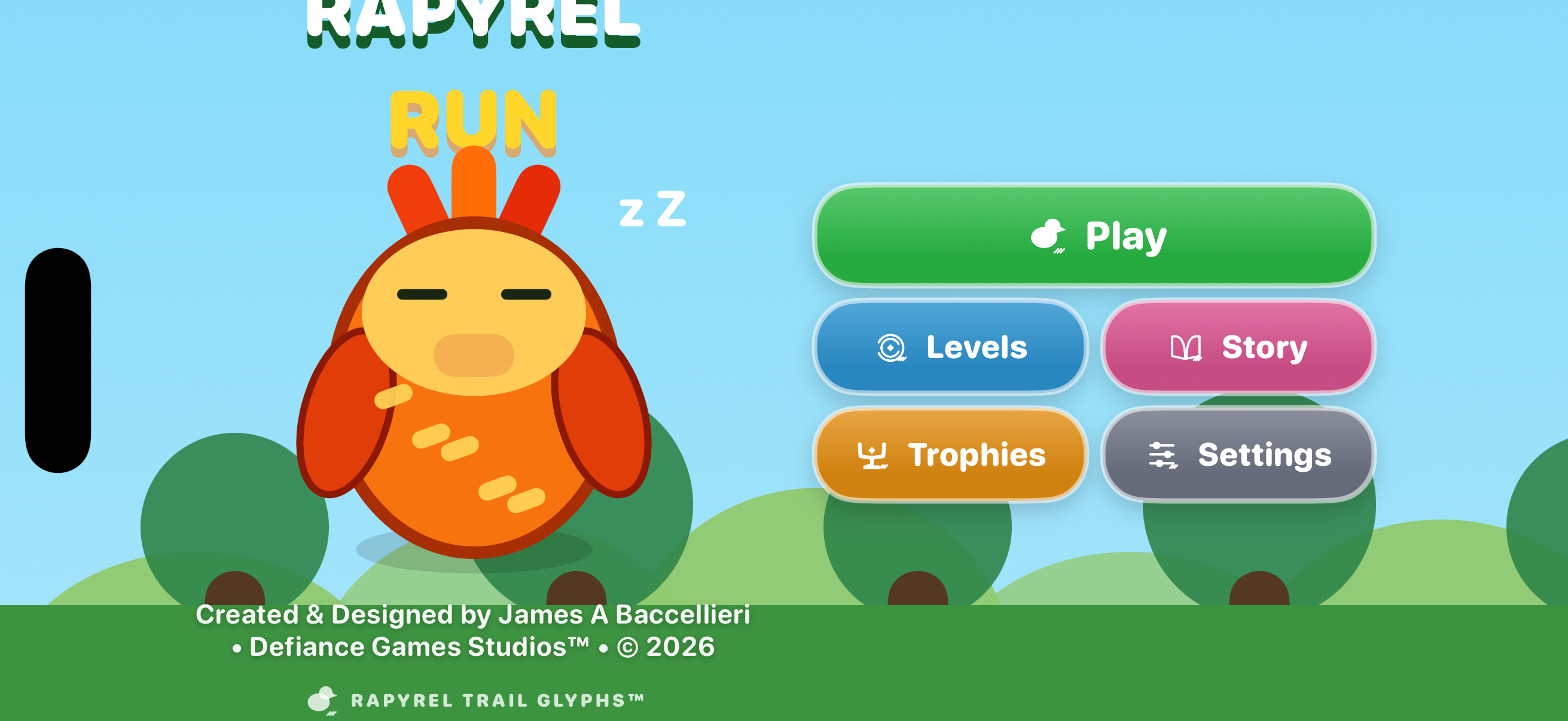 Rapyrel Run current home screen